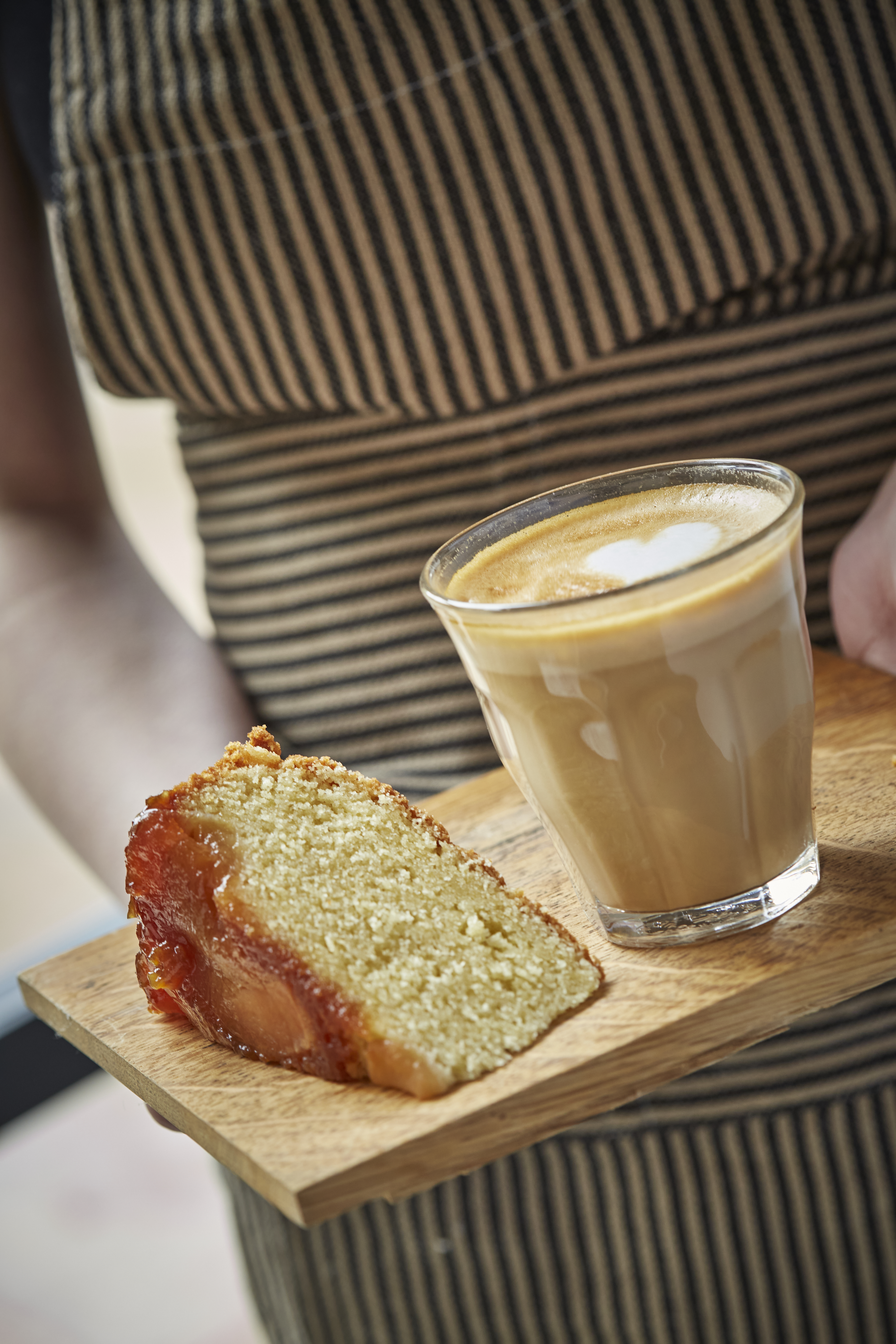 Cake being served in the cafe